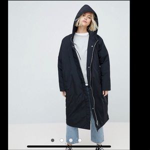 Weekday Longline Parka with side snap buttons